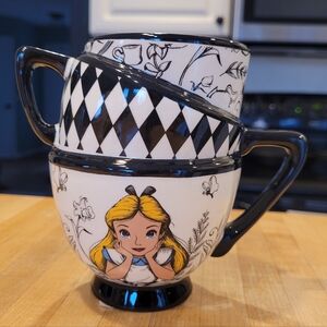 Alice in Wonderland Themed Stacked Tea Cups Mug